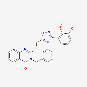 molecular formula C26H22N4O4S B6561533 3-benzyl-2-({[3-(2,3-dimethoxyphenyl)-1,2,4-oxadiazol-5-yl]methyl}sulfanyl)-3,4-dihydroquinazolin-4-one CAS No. 1021209-56-2