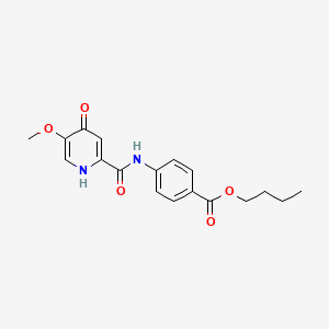 molecular formula C18H20N2O5 B6561546 butyl 4-(5-methoxy-4-oxo-1,4-dihydropyridine-2-amido)benzoate CAS No. 1091095-18-9