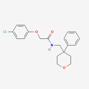 2-(4-chlorophenoxy)-N-[(4-phenyloxan-4-yl)methyl]acetamide
