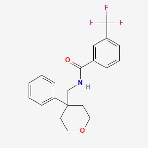 N-[(4-phenyloxan-4-yl)methyl]-3-(trifluoromethyl)benzamide