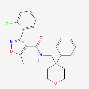 3-(2-chlorophenyl)-5-methyl-N-[(4-phenyloxan-4-yl)methyl]-1,2-oxazole-4-carboxamide