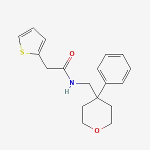 N-[(4-phenyloxan-4-yl)methyl]-2-(thiophen-2-yl)acetamide