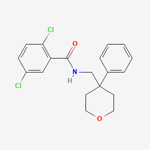 2,5-dichloro-N-[(4-phenyloxan-4-yl)methyl]benzamide