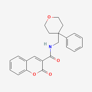 molecular formula C22H21NO4 B6561599 2-oxo-N-[(4-phenyloxan-4-yl)methyl]-2H-chromene-3-carboxamide CAS No. 1091042-04-4
