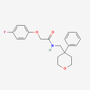 2-(4-fluorophenoxy)-N-[(4-phenyloxan-4-yl)methyl]acetamide