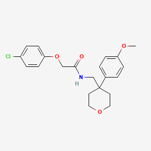 molecular formula C21H24ClNO4 B6561634 2-(4-chlorophenoxy)-N-{[4-(4-methoxyphenyl)oxan-4-yl]methyl}acetamide CAS No. 1091074-20-2