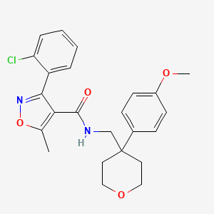 3-(2-chlorophenyl)-N-{[4-(4-methoxyphenyl)oxan-4-yl]methyl}-5-methyl-1,2-oxazole-4-carboxamide