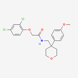 2-(2,4-dichlorophenoxy)-N-{[4-(4-methoxyphenyl)oxan-4-yl]methyl}acetamide