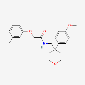 molecular formula C22H27NO4 B6561670 N-{[4-(4-methoxyphenyl)oxan-4-yl]methyl}-2-(3-methylphenoxy)acetamide CAS No. 1091125-53-9