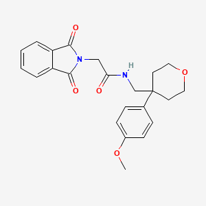 2-(1,3-dioxo-2,3-dihydro-1H-isoindol-2-yl)-N-{[4-(4-methoxyphenyl)oxan-4-yl]methyl}acetamide