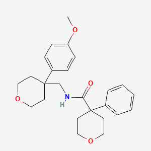 N-{[4-(4-methoxyphenyl)oxan-4-yl]methyl}-4-phenyloxane-4-carboxamide