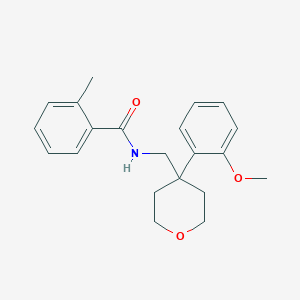 N-{[4-(2-methoxyphenyl)oxan-4-yl]methyl}-2-methylbenzamide