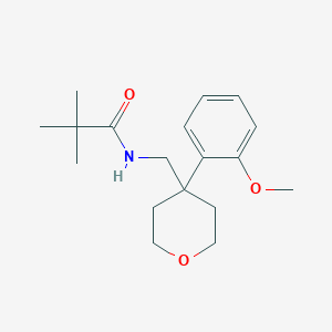 N-{[4-(2-methoxyphenyl)oxan-4-yl]methyl}-2,2-dimethylpropanamide