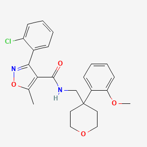 3-(2-chlorophenyl)-N-{[4-(2-methoxyphenyl)oxan-4-yl]methyl}-5-methyl-1,2-oxazole-4-carboxamide