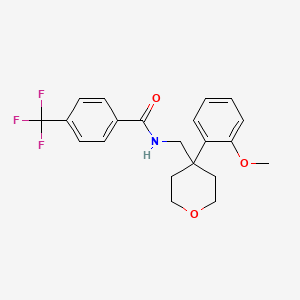 N-{[4-(2-methoxyphenyl)oxan-4-yl]methyl}-4-(trifluoromethyl)benzamide