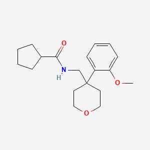 N-{[4-(2-methoxyphenyl)oxan-4-yl]methyl}cyclopentanecarboxamide