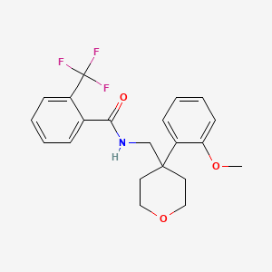 N-{[4-(2-methoxyphenyl)oxan-4-yl]methyl}-2-(trifluoromethyl)benzamide