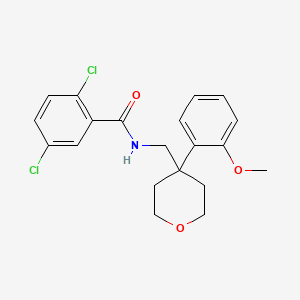 2,5-dichloro-N-{[4-(2-methoxyphenyl)oxan-4-yl]methyl}benzamide