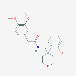 molecular formula C23H29NO5 B6561794 2-(3,4-dimethoxyphenyl)-N-{[4-(2-methoxyphenyl)oxan-4-yl]methyl}acetamide CAS No. 1091075-23-8