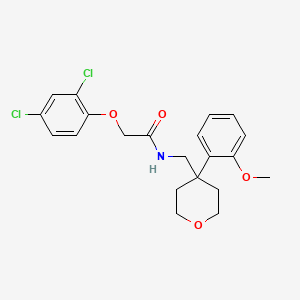 2-(2,4-dichlorophenoxy)-N-{[4-(2-methoxyphenyl)oxan-4-yl]methyl}acetamide