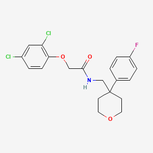 2-(2,4-dichlorophenoxy)-N-{[4-(4-fluorophenyl)oxan-4-yl]methyl}acetamide