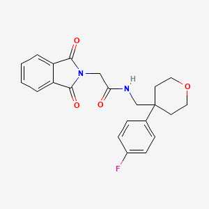molecular formula C22H21FN2O4 B6561878 2-(1,3-dioxo-2,3-dihydro-1H-isoindol-2-yl)-N-{[4-(4-fluorophenyl)oxan-4-yl]methyl}acetamide CAS No. 1091049-82-9