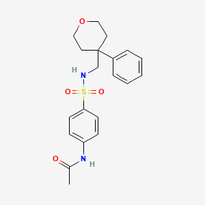 molecular formula C20H24N2O4S B6561883 N-(4-{[(4-phenyloxan-4-yl)methyl]sulfamoyl}phenyl)acetamide CAS No. 1091106-67-0