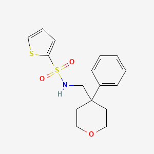 molecular formula C16H19NO3S2 B6561891 N-[(4-phenyloxan-4-yl)methyl]thiophene-2-sulfonamide CAS No. 1091005-08-1