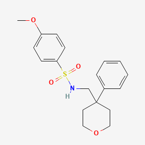 molecular formula C19H23NO4S B6561911 4-methoxy-N-[(4-phenyloxan-4-yl)methyl]benzene-1-sulfonamide CAS No. 1091173-48-6