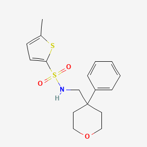 molecular formula C17H21NO3S2 B6561925 5-methyl-N-[(4-phenyloxan-4-yl)methyl]thiophene-2-sulfonamide CAS No. 1091173-88-4