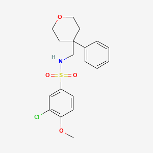 3-chloro-4-methoxy-N-[(4-phenyloxan-4-yl)methyl]benzene-1-sulfonamide