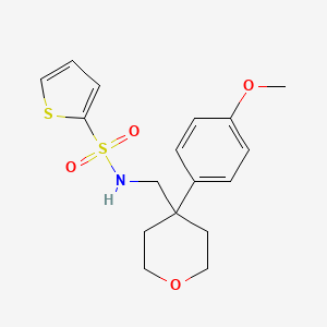 molecular formula C17H21NO4S2 B6561974 N-{[4-(4-methoxyphenyl)oxan-4-yl]methyl}thiophene-2-sulfonamide CAS No. 1091108-27-8