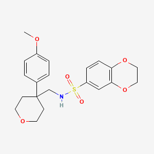 N-{[4-(4-methoxyphenyl)oxan-4-yl]methyl}-2,3-dihydro-1,4-benzodioxine-6-sulfonamide