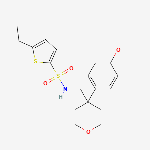 molecular formula C19H25NO4S2 B6561993 5-ethyl-N-{[4-(4-methoxyphenyl)oxan-4-yl]methyl}thiophene-2-sulfonamide CAS No. 1091175-32-4