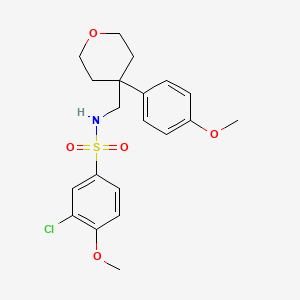 3-chloro-4-methoxy-N-{[4-(4-methoxyphenyl)oxan-4-yl]methyl}benzene-1-sulfonamide