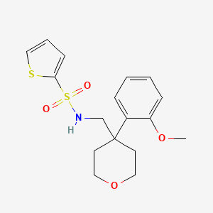 molecular formula C17H21NO4S2 B6562003 N-{[4-(2-methoxyphenyl)oxan-4-yl]methyl}thiophene-2-sulfonamide CAS No. 1091009-80-1