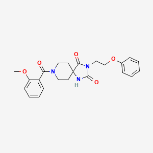 molecular formula C23H25N3O5 B6562010 8-(2-methoxybenzoyl)-3-(2-phenoxyethyl)-1,3,8-triazaspiro[4.5]decane-2,4-dione CAS No. 1021211-98-2