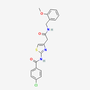 4-chloro-N-[4-({[(2-methoxyphenyl)methyl]carbamoyl}methyl)-1,3-thiazol-2-yl]benzamide