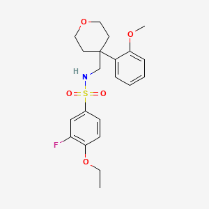 4-ethoxy-3-fluoro-N-{[4-(2-methoxyphenyl)oxan-4-yl]methyl}benzene-1-sulfonamide