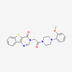 molecular formula C23H22N4O3S B6562083 5-{2-[4-(2-methoxyphenyl)piperazin-1-yl]-2-oxoethyl}-8-thia-3,5-diazatricyclo[7.4.0.0^{2,7}]trideca-1(13),2(7),3,9,11-pentaen-6-one CAS No. 1021258-16-1