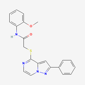 N-(2-methoxyphenyl)-2-({2-phenylpyrazolo[1,5-a]pyrazin-4-yl}sulfanyl)acetamide