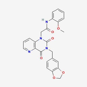 2-{3-[(2H-1,3-benzodioxol-5-yl)methyl]-2,4-dioxo-1H,2H,3H,4H-pyrido[3,2-d]pyrimidin-1-yl}-N-(2-methoxyphenyl)acetamide