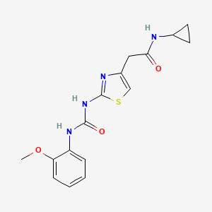 N-cyclopropyl-2-(2-{[(2-methoxyphenyl)carbamoyl]amino}-1,3-thiazol-4-yl)acetamide