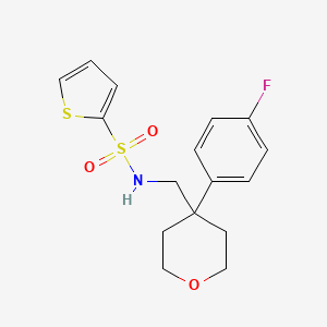 molecular formula C16H18FNO3S2 B6562109 N-{[4-(4-fluorophenyl)oxan-4-yl]methyl}thiophene-2-sulfonamide CAS No. 1091135-99-7