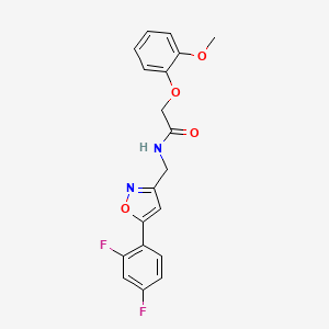 N-{[5-(2,4-difluorophenyl)-1,2-oxazol-3-yl]methyl}-2-(2-methoxyphenoxy)acetamide