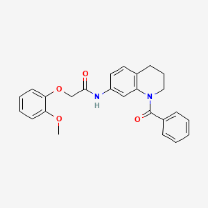 N-(1-benzoyl-1,2,3,4-tetrahydroquinolin-7-yl)-2-(2-methoxyphenoxy)acetamide