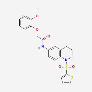 2-(2-methoxyphenoxy)-N-[1-(thiophene-2-sulfonyl)-1,2,3,4-tetrahydroquinolin-6-yl]acetamide