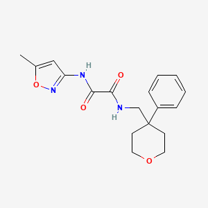 molecular formula C18H21N3O4 B6562178 N-(5-methyl-1,2-oxazol-3-yl)-N'-[(4-phenyloxan-4-yl)methyl]ethanediamide CAS No. 1091080-35-1