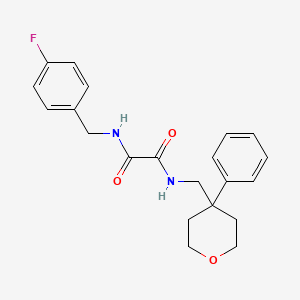 N'-[(4-fluorophenyl)methyl]-N-[(4-phenyloxan-4-yl)methyl]ethanediamide