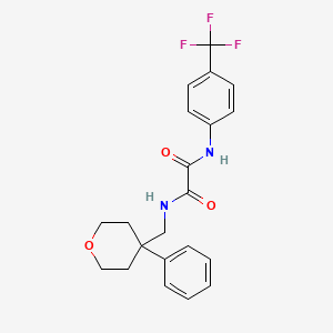 molecular formula C21H21F3N2O3 B6562263 N-[(4-phenyloxan-4-yl)methyl]-N'-[4-(trifluoromethyl)phenyl]ethanediamide CAS No. 1091035-73-2